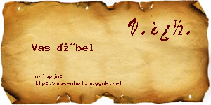 Vas Ábel névjegykártya