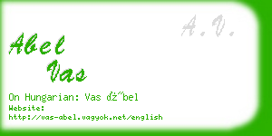 abel vas business card